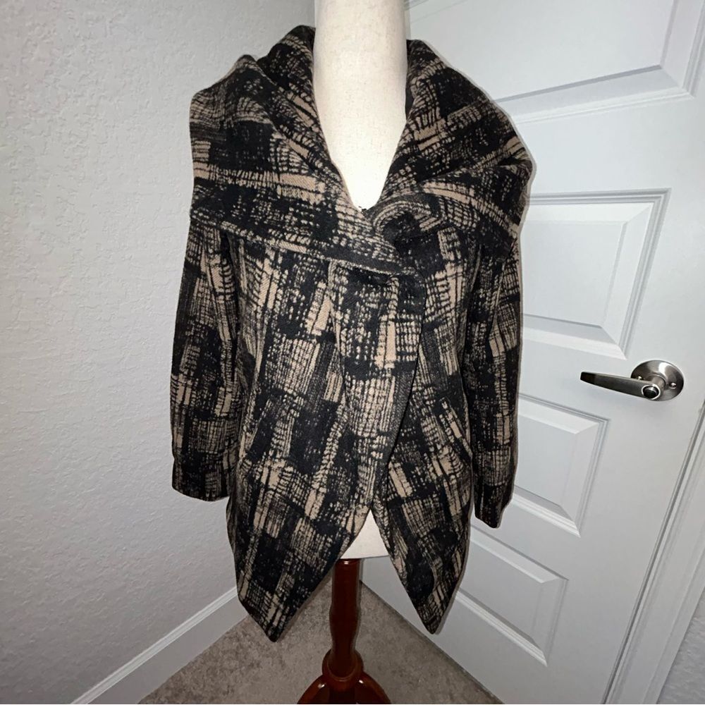 Funktational Long Sleeve Lagenlook Wool Blend Coat